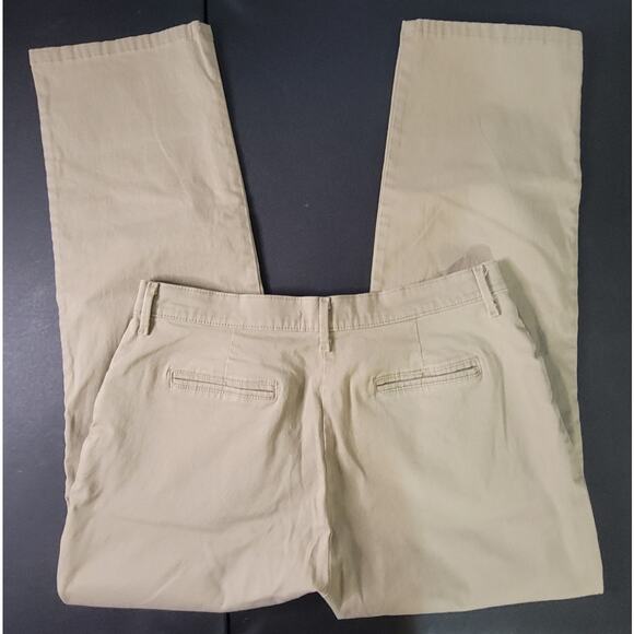 Lee Relaxed Fit Tan Straight Leg Pants - 12 Petite - Picture 2 of 7